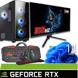 NEW!! 27" 144hz Gaming PC Package 16GB Nvidia RTX 3050 SPO AC346