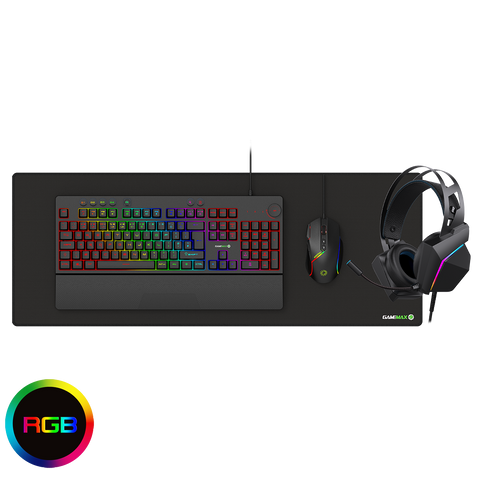 Pulse 4-in-1 Pro Keyboard Mouse Headset Mouse Pad Combo Kit ACC42