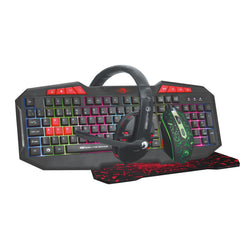 Marvo Scorpion CM375 4-in-1 Gaming Bundle, Wired Keyboard, Mouse, Headset and Mat