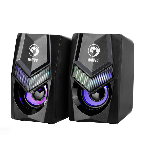 Marvo Scorpion SG-118 Gaming Speakers Stereo Sound USB Powered 7 Colour RGB Lighting,