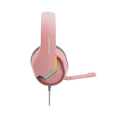 Marvo Scorpion H8618 Tactic 40 USB 2.0 Wired Gaming RGB Headset (Pink) ACC78