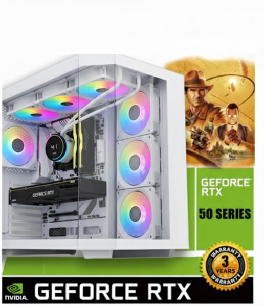 One Off Deal White Ryzen 7 5800X Nvidia RTX 5060 VR READY Gaming PC ACX491