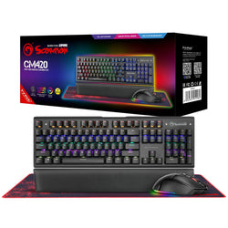 3-in-1 ADVANCED GAMING COMBO Mechanical Keyboard with Mouse and Mat CM420