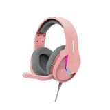 Marvo Scorpion H8618 Tactic 40 USB 2.0 Wired Gaming RGB Headset (Pink) ACC78