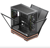 VIDA ELEGANCE RGB BLACK ATX PC CASE MESH GLASS WALNUT ACC80