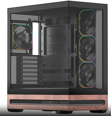 VIDA ELEGANCE RGB BLACK ATX PC CASE MESH GLASS WALNUT ACC80