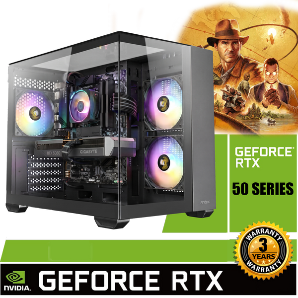 LIMTED ANTEC OFFER RYZEN 5 5600 1TB M.2 RTX 5060 VR READY BLACK GAMING PC ACXX04A