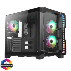 Pro Android X Gaming Cube Black or White Case with 3 x 120mm Infinity ARGB Fans ACC49