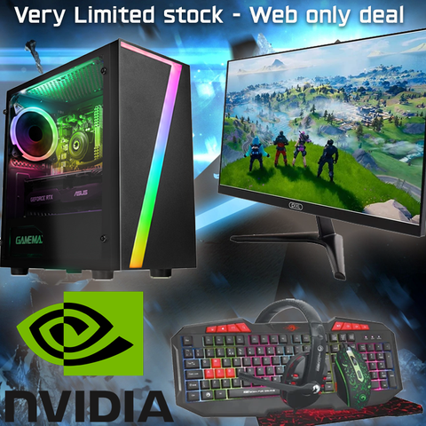 Full 16GB Gaming PC Package Nvida GTX 1650 Warzone GTA etc AC2515 SPO