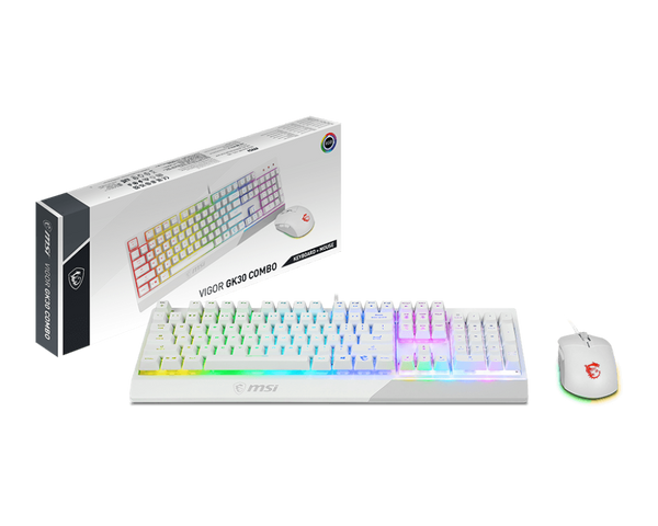 MSI GK30 Combo White RGB Mechanical Gaming Keyboard with Mouse