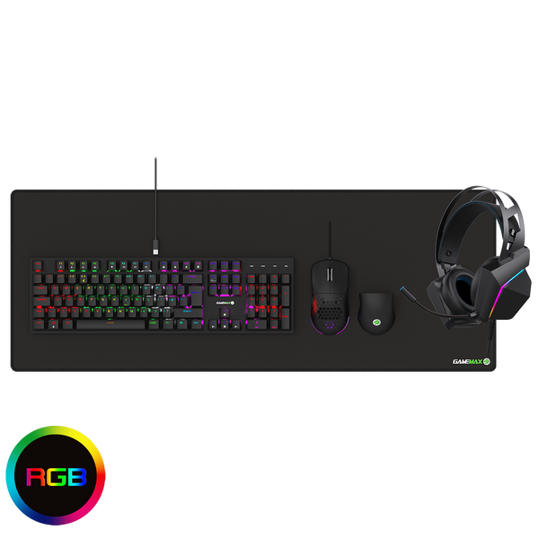 Pulse 4-in-1 Mechanical Keyboard Mouse Headset Mouse Pad Combo Kit ACC41