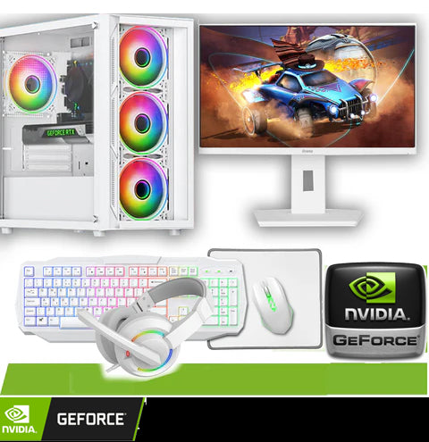 DEAL 9L White LUCID RYZEN 16GB Full nVidia Gaming PC Setup SPO Windows 11 SPO AC645W