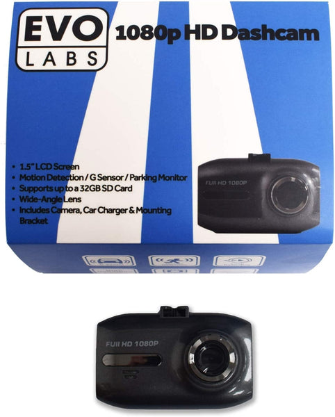 EVO LABS C200 1080p Full HD Dashcam With Motion detection Includes Suction Mount