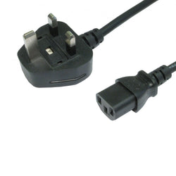UK Mains to IEC C13 Kettle 1.8m Black OEM Power Cable ACC15