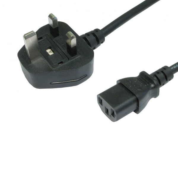 UK Mains to IEC C13 Kettle 1.8m Black OEM Power Cable ACC15